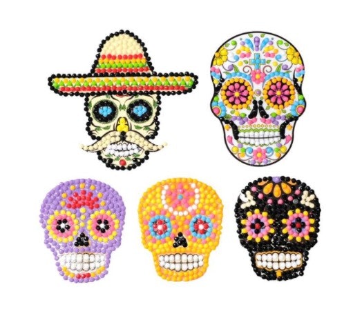 Diamond Painting Stickers Skulls 5 Pack - Leveranstid 1-3 Dagar