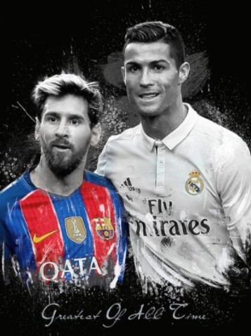 Diamanttavla Ronaldo And Messi 50x70 - Leveranstid 1-3 Dagar