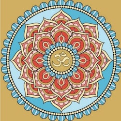 Diamanttavla Mandala Lotus Flower 50x50
