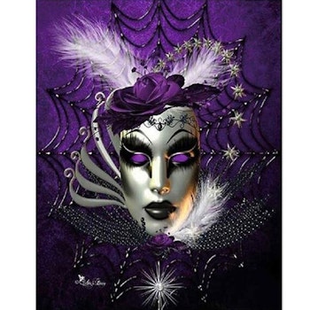 Diamanttavla Purple Mask 40x50