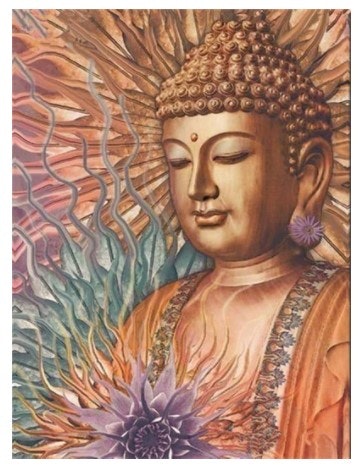 Diamanttavla Buddha Flower 40x50