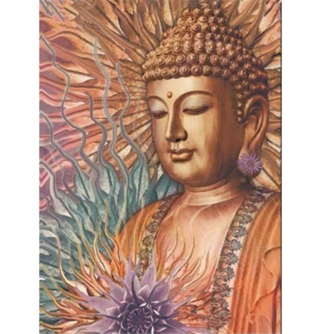 Diamanttavla Buddha Flower 40x50