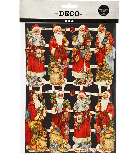 Bokmärken, Jultomte med julklappar, 16,5x23,5 cm, 2 ark/ 1 förp. - Leveranstid 1-3 Dagar