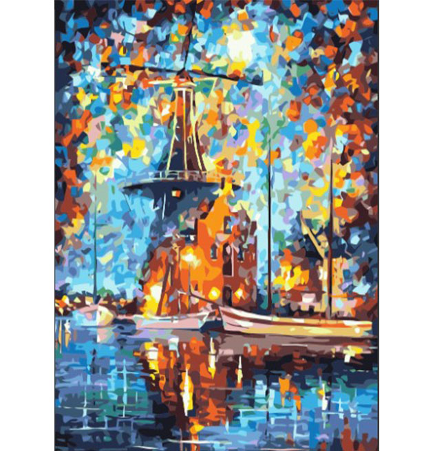 Paint By Numbers Color Windmill 40x50