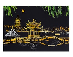 Scratch Painting Asia By Night 41x28,7 cm
