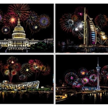Scratch Painting 4-Pack Firework A4