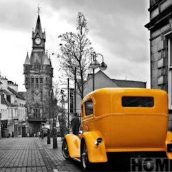 Diamanttavla Old Yellow Car 40x50 - Leveranstid 1-3 Dagar