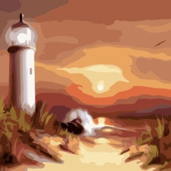 Paint By Numbers Lighthouse 40x50 - leveranstid 1-3 Dagar