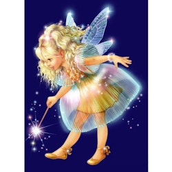 Diamanttavla Fairy Girl 40x50 - Leveranstid 1-3 Dagar
