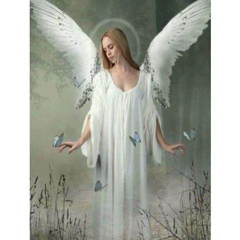Diamanttavla Angel With Butterflies 50x70 - Leveranstid 1-3 Dagar