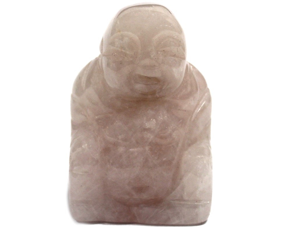 Buddha Sittande Rosenkvarts 5x2x3,5 cm