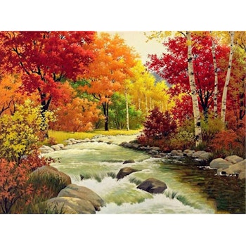 Diamanttavla Höstflod 40x50 - Lev. v. 24