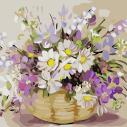 Paint By Numbers Blommor I Korg 40x50