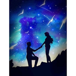 Diamanttavla Starry Love Couple 40x50