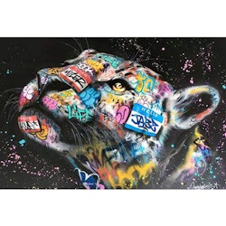 Diamanttavla Big Cat Graffiti 50x70