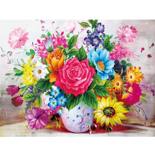 Diamanttavla Colorful Bouquet 40x50