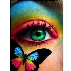 Diamanttavla (R) Butterfly Eye Colors 40x50