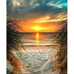Diamanttavla Seaside Sunset 40x50