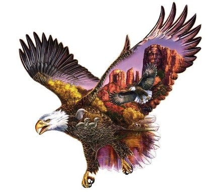 Diamanttavla Eagle Nature 50x50