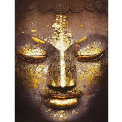 Diamanttavla Buddha Golden Stone 30x40