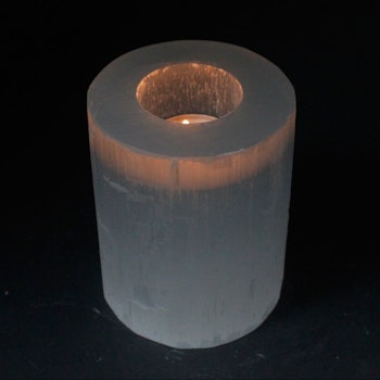 Selenit Ljushållare Cylinder 10x8 cm