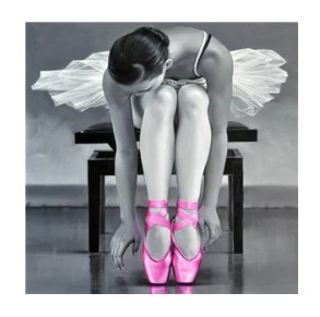Diamanttavla Ballerina Pink Shoes 50x50