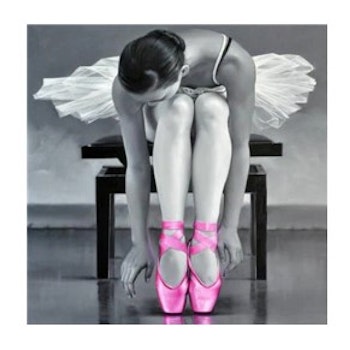 Diamanttavla Ballerina Pink Shoes 50x50