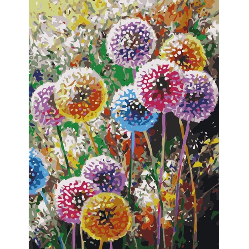 Paint By Numbers Colorful Dandelion 40x50