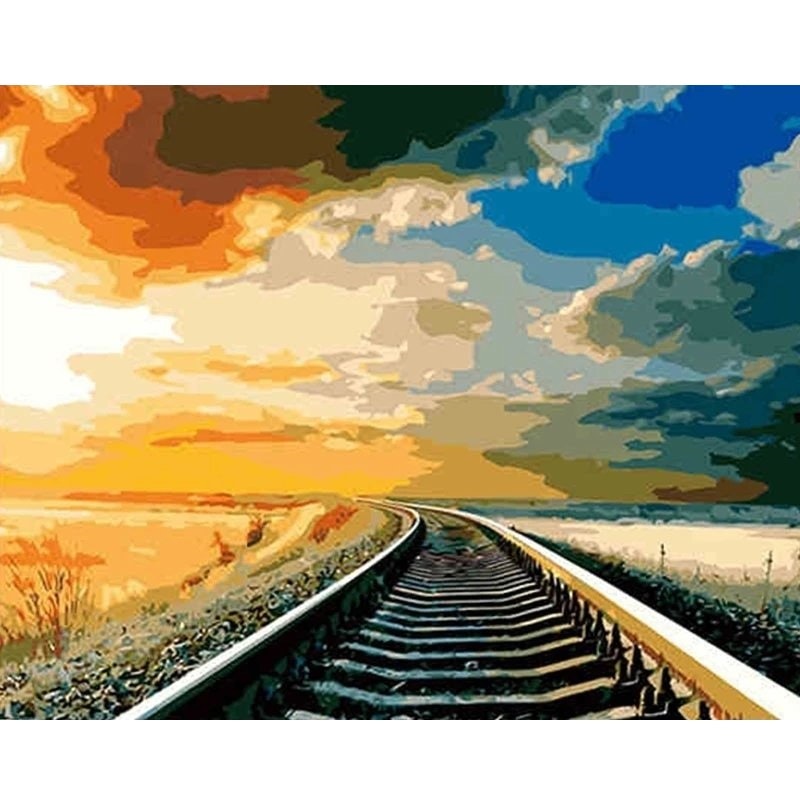 Paint By Numbers Railway 40x50