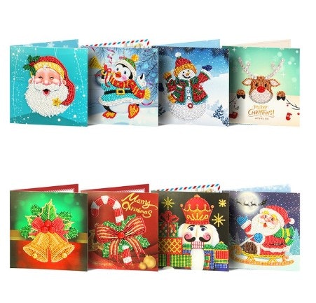 Julkort Christmas 8-pack 15x15 ( Utvikta 30x15)  cm