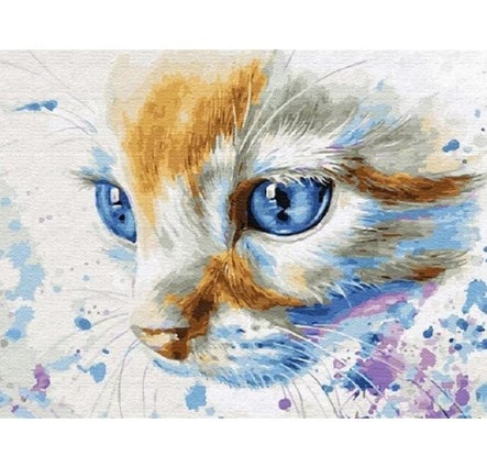 Diamanttavla Watercolor Cat  30x40