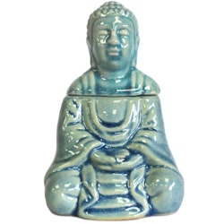 Aromalykta Sittande Buddha Blå Med Lock