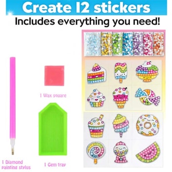 Diamond Painting Stickers Candy Sparkles 12-Pack