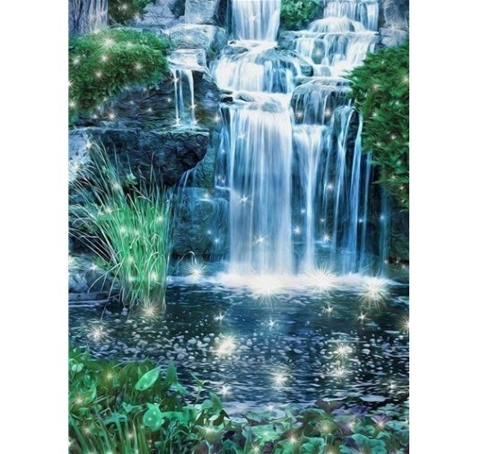 Diamanttavla Magic Waterfall 40x50