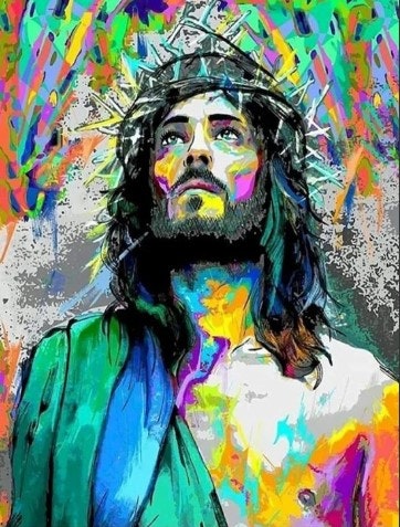 Diamanttavla Jesus Color 40x50