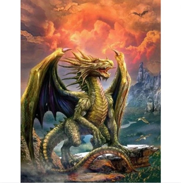 Diamanttavla Dragonland 50x70