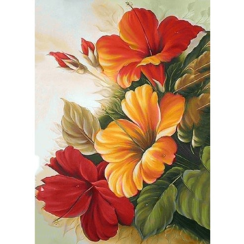 Diamanttavla (R) Exotic Flowers 40x50