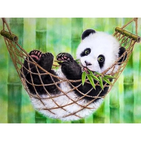 Diamanttavla Chilling Panda 30x40