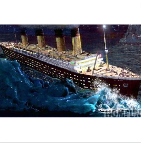 Diamanttavla Titanic In Night 50x70