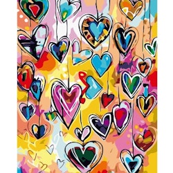 Paint By Numbers Love Hearts 40x50