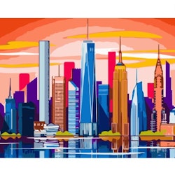 Paint By Numbers Big City 40x50