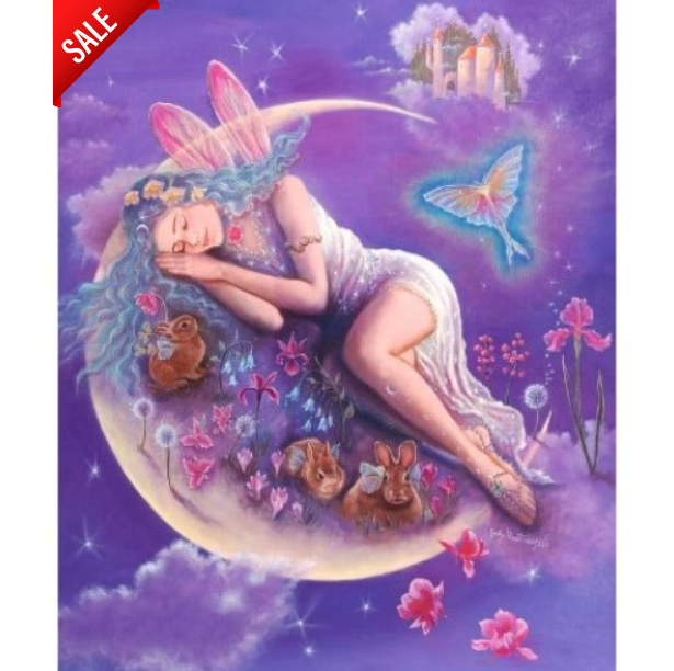 Diamanttavla Sleeping Fairy 50x70