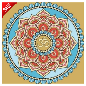 Diamanttavla Mandala Lotus Flower 50x50