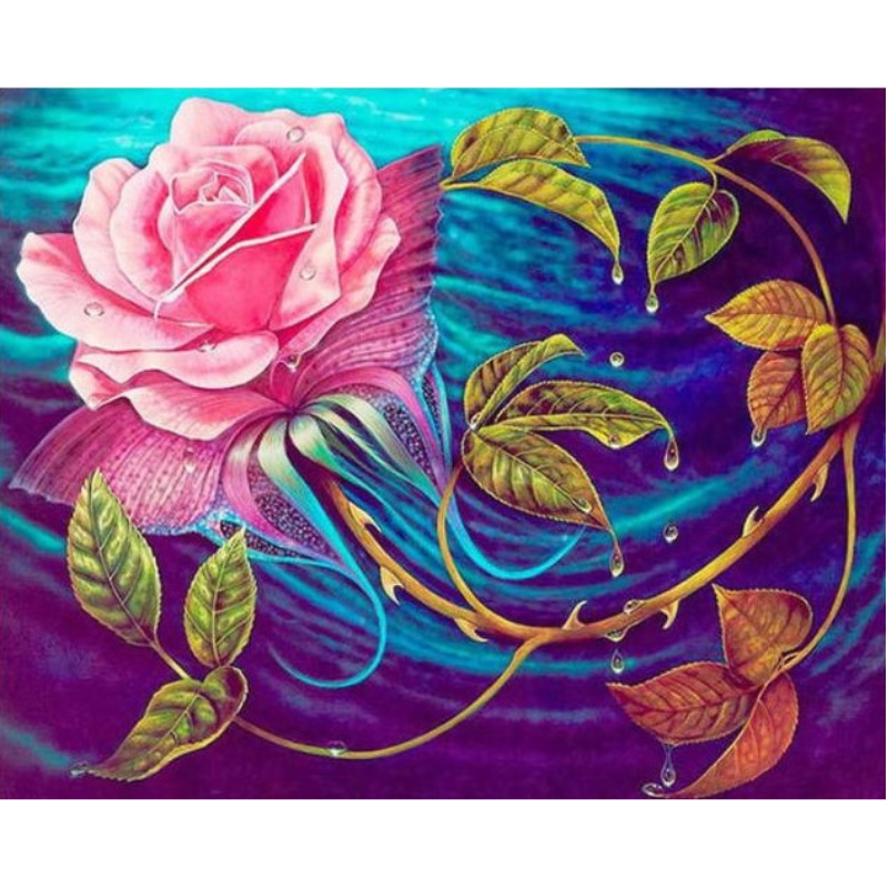 Diamanttavla Rose 30x40