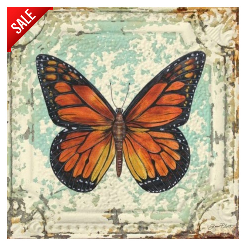 Diamanttavla (R) Vintage Butterfly 40x40
