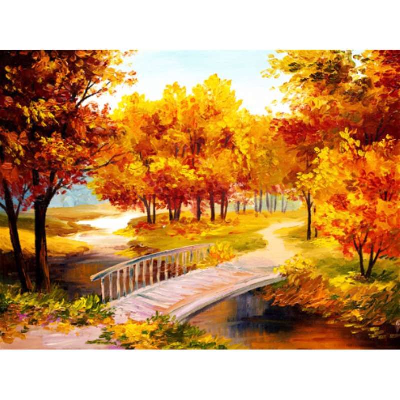 Diamanttavla Autumn Landscape 40x50