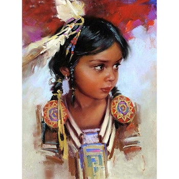 Diamanttavla Little Indian Girl 40x50