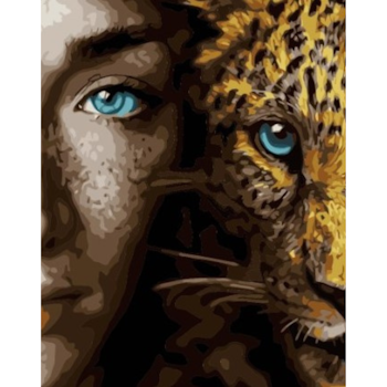 Paint By Number Leopard And Woman 40x50