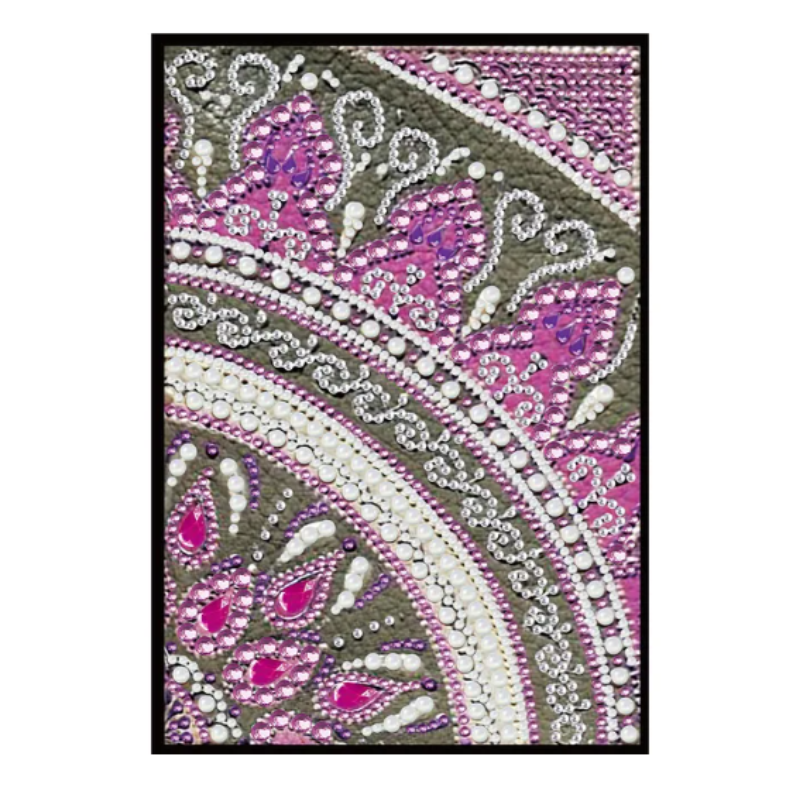 Diamanttavla Skrivbok Olinjerad Mandala Purple