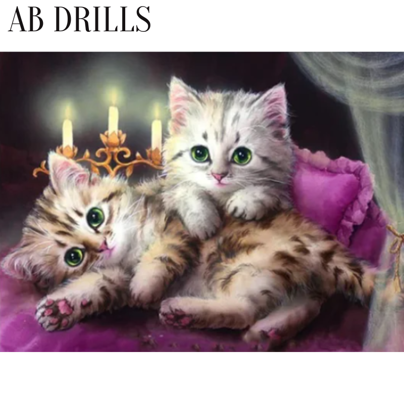 Diamanttavla AB Drills Kittens 40x50
